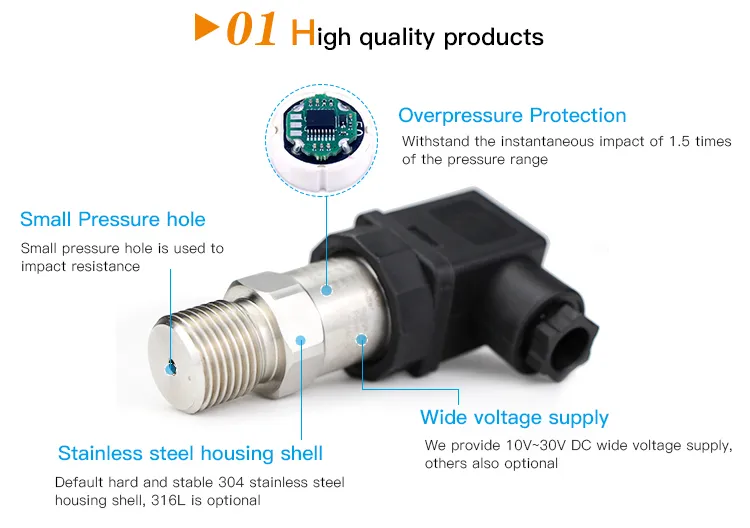 Square round capacitive Ceramic pressure sensor core 0.5~6MPA