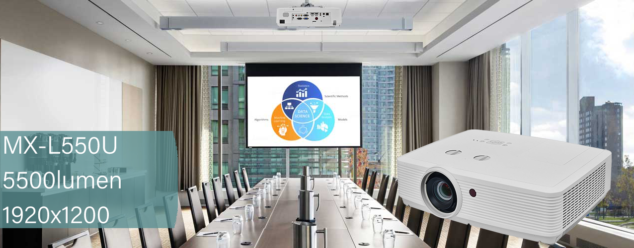 3LCD Standard Digital Multimedia Projector WUXGA 5500 Lumens For Bright Vibrant Image