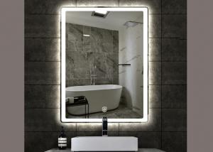 China Stylish  Rectangle Vanity Mirror , Illuminated Wall Mirrors For Bathroom on sale