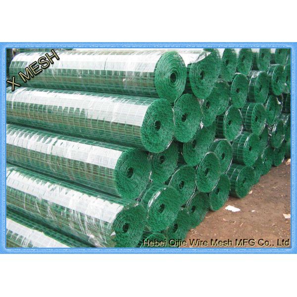 Rectangular Hole PVC Coated Welded Wire Mesh Panels Roll For Outdoor Fencing