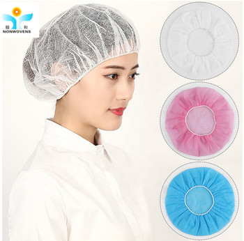 Disposable Round Doctors PP SMS Spun lace Non woven Fabric Hair Net Cap