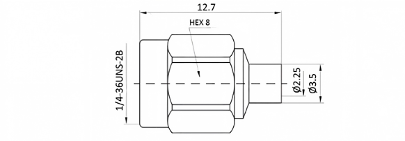 50 Ohm RF Coaxial Connector RPSMA-JB2 Reverse Polarity SMA Straight Plug Solder Connector For RG405 / 086 Semi-Rigid Cable