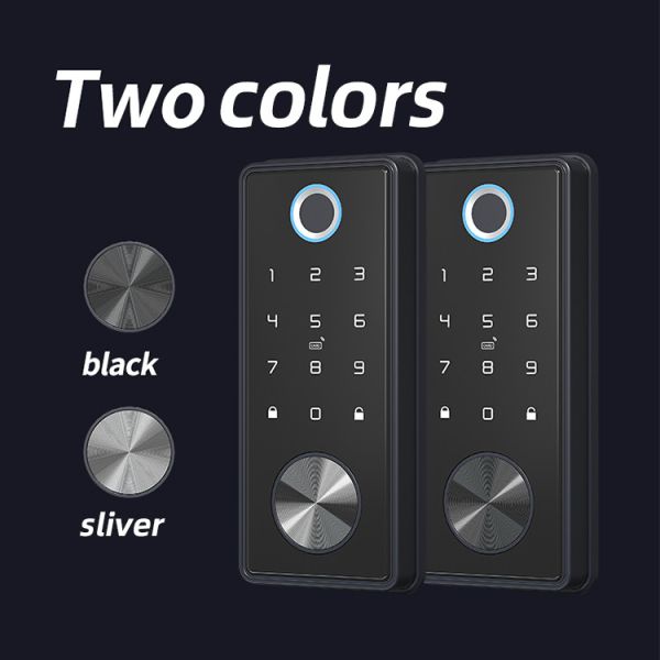 60mm Fingerprint Handle Lock Silver Biometric Deadbolt Lock For Office