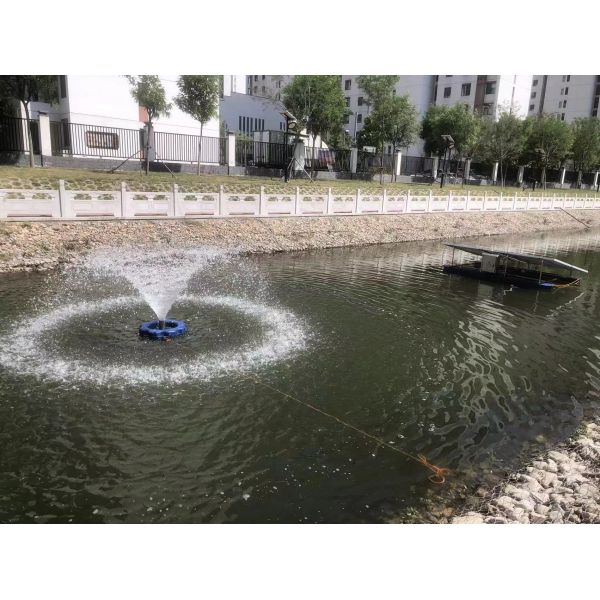 Solar Powered Floating Design Corrosion Resistant Solar Fountain Aerator for Urban Lakes