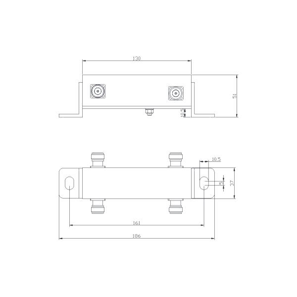 3dB Telecommunication Parts Accessories Without Interaction 700 ~ 3800 Mhz
