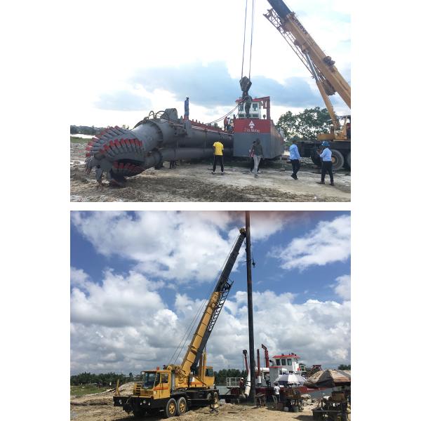 Cutter Blades Suction Dredger With Diesel Engine Or Electric Motor Pump Power