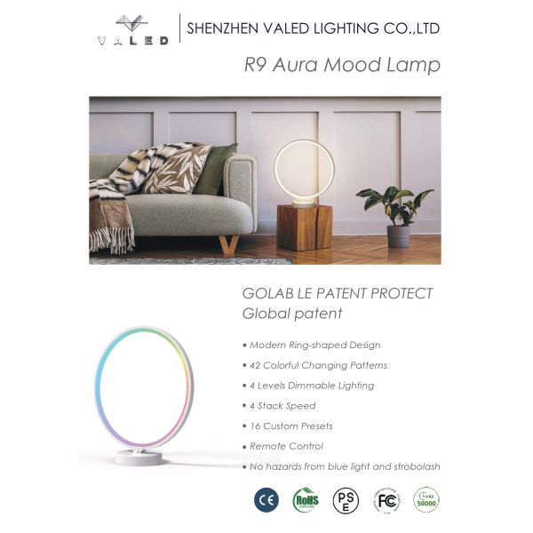 Custom 8W RGB Color Changing Dimmable LED Table Lamp with Remote Control