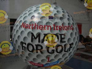 China Customized Helium Inflatable Golf Ball Round 2.5m Reusable ASTM on sale