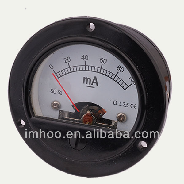 Round Moving Coil DC Ammeter SO-52 Shunt Amp Meter