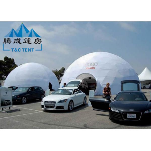 Q235 Multi-functional Transparent White Geodesic Dome Tent With Hop Dip Galvanized Steel Pipe