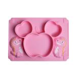China Food Silicone Childrens Plates Eco Friendly Baby Tableware Set Spoon Plate Bowl for sale