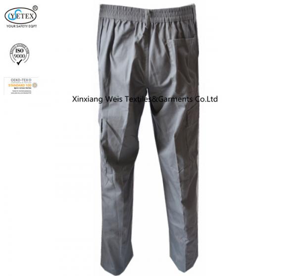 Quality Khaki Cotton Arc Flash Fire Resistant Pants With Pockets for sale