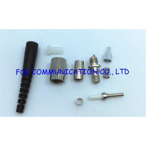 Long Mesh Boot SM Simplex Fiber Optic FC Connector For Telecommunication Networks
