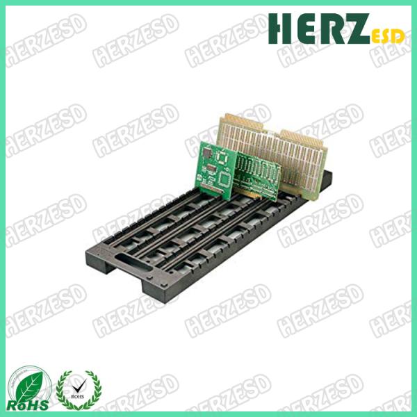 ESD PCB Racks Plastic PCB Tray Anti Static Black PCB Holder