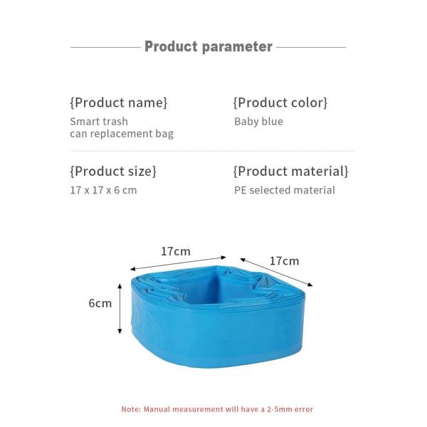 Automatic bagging installation bag systems sealing smart sensor trash can bags for smart waste bin