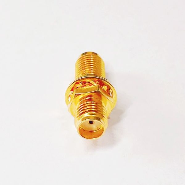 50 Ohm SMA Bulkhead Adapter Female to Female RF Adapter with 6GHz Frequency Range