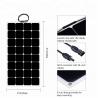 32 Cells ETFE Thin Film Flexible Solar Panel 12V/18V Sunpower 100W 110W  6.11A for sale