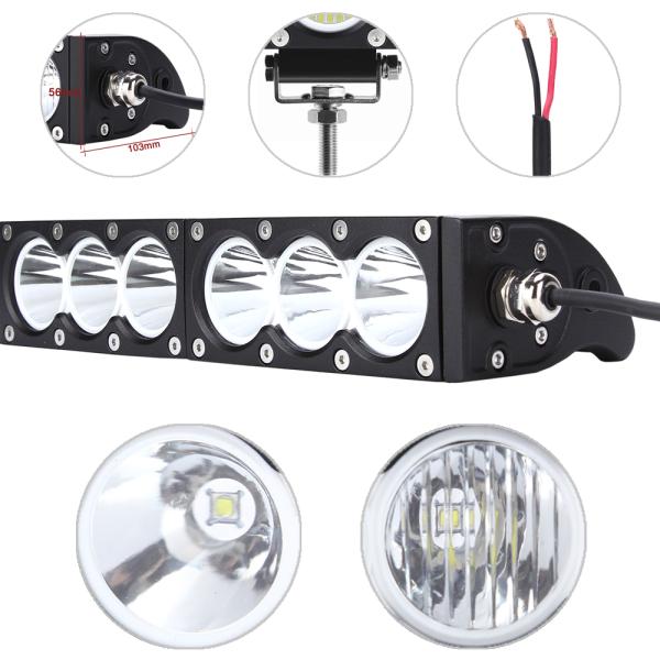 30W 90W 12W 150W 180W Single Row Led Work Light Bar For Car 4x4 Offroad Truck SUV 4WD Spot Flood Combo Beams Driving