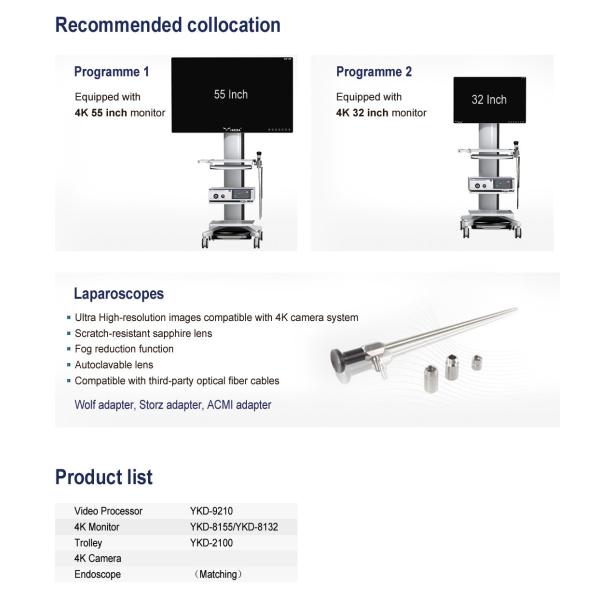 Convenient One Touch Access 4K Surgical Endoscopy Camera with 7 inch Touch Screen