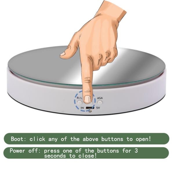 Intelligent Automatic Rotating Display Stand Revolving Display Turntable With Mirror Face