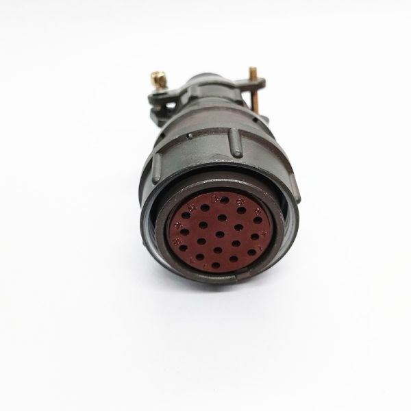 2PM27K19QB2 19 Pins Metal Body Threaded Locking Russian Connector Female Jack for 2PM27 Series