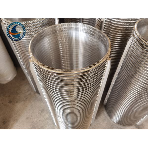Wet Dry Separation Id 255mm Reverse Wedge Wire Screen Cylinder Filter Stainless Steel