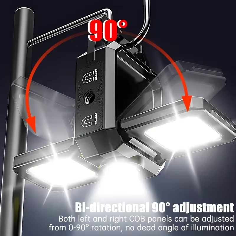 Multifunctional Three-headed Keychain Lamp Portable Cob Mini Camping Lamp Type-c Working Lamp Outdoor Flashlight