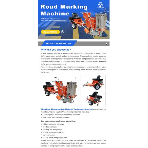 Industrial Road Painting Machine Diaphragm Pump Cold Spray Line Marking Machine 300mm Width