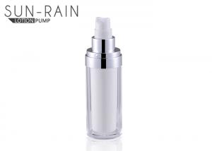 China Round silver acrylic PMMA body lotion bottle with sprayer pump SR-2277 on sale