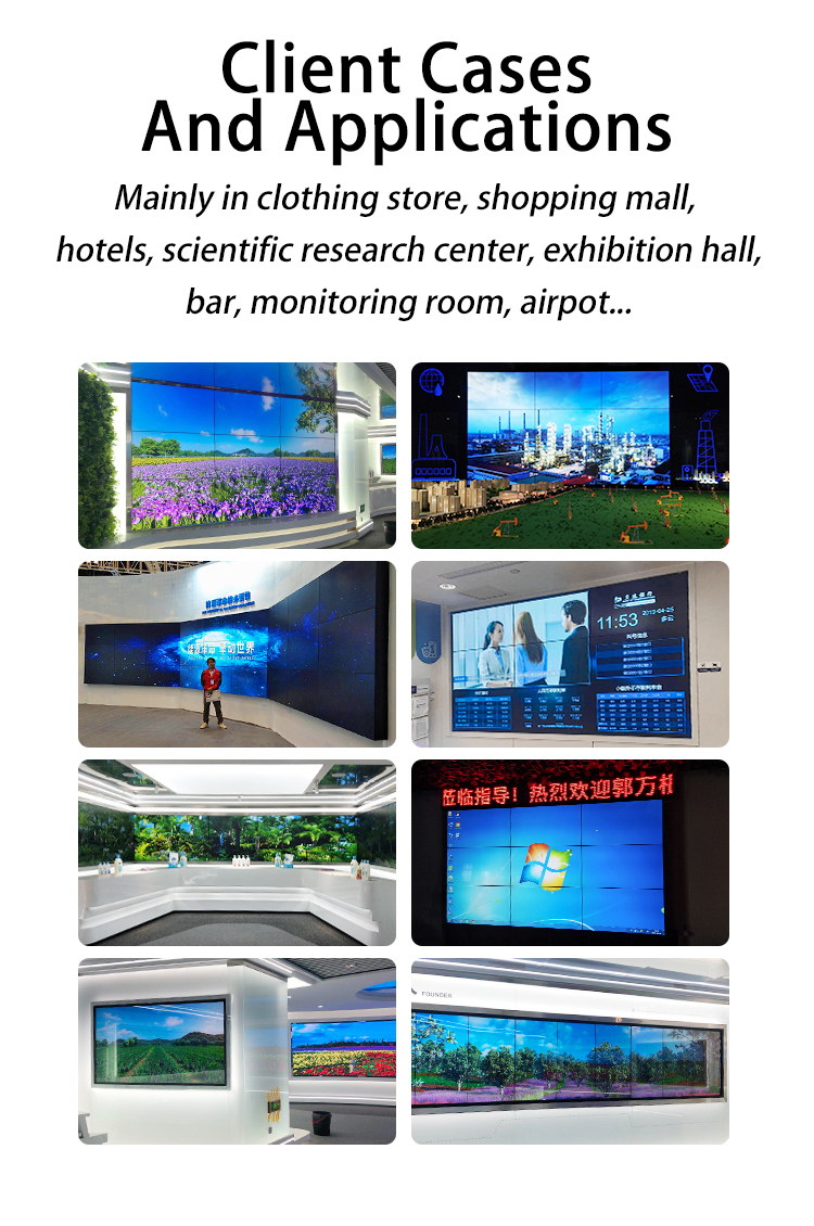 4K Customizable Size Indoor Exhibition LCD Video Wall 178° Viewing Angle VESA Mounting 1-Year Warranty 500cd/m 60Hz