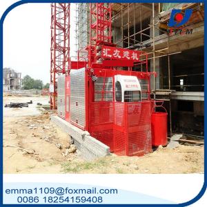 China sc200/200  2 cabin hoist 130 meter Height 2000kg per cabin and 60hz Energy Lifting People on sale