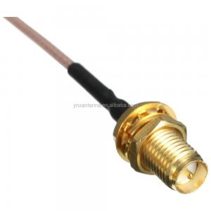 Wholesale U.FL to SMA-female Bulkhead RG316 Coax Cable Assembly with Max Input Power of 50 OHM from china suppliers