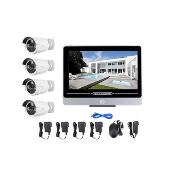 4MP Outdoor PoE IP Camera Kit / Bullet 4 Camera Poe Security System Plug And Play