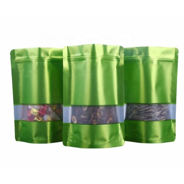 Customizable Stand up Pouch With Window Food Packaging Bag Ziplock Bag
