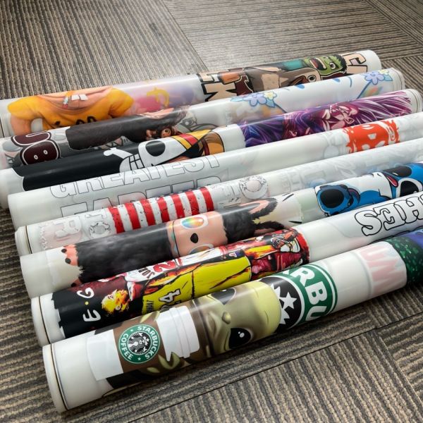 High-Quality Ready to Press DTF Heat Transfer Stickers – Customizable Size on Durable PET Film for T-Shirt Branding & Custom Design