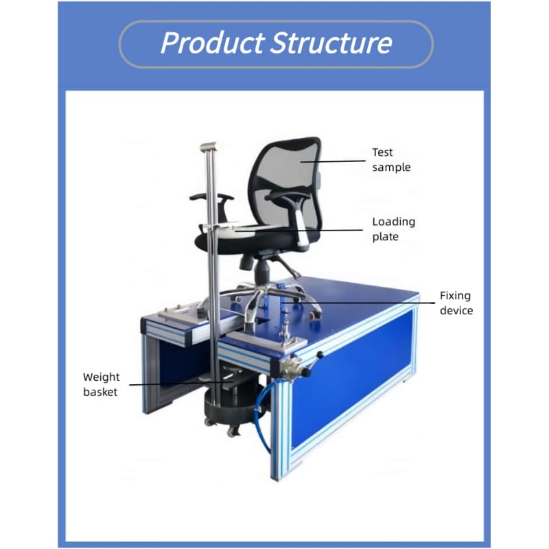 BIFMA X5.1 EN 1022 Office Chair Stability Testing Machine | Chair Forward Stability Tester | Furniture Safety Test Equipment