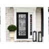 Elegant Inlaid Wrought Iron Glass / Decorative Door Glass For Building Hand Forged Textures for sale