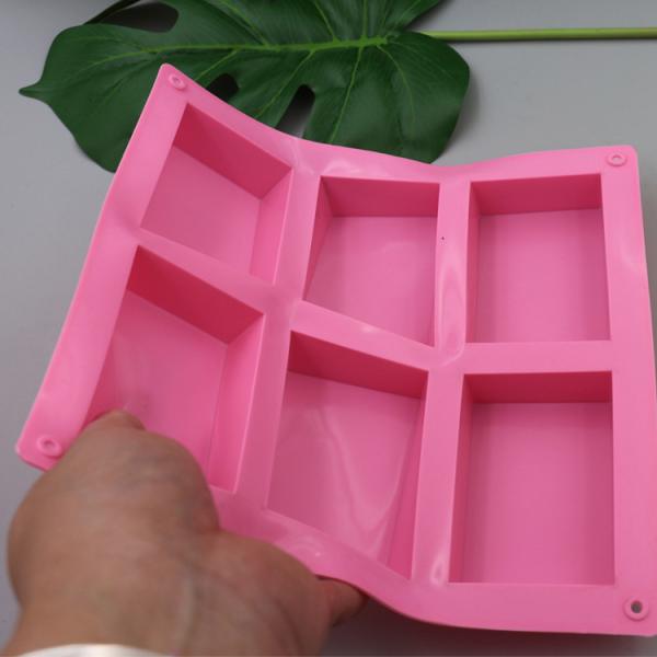 Heatproof Rectangle Silicone Soap Mold Odorless Non Stick Homemade