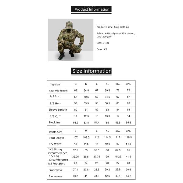 Tactical Custom Military Camouflage Uniform Moisture Wicking Multicam Frog Suit