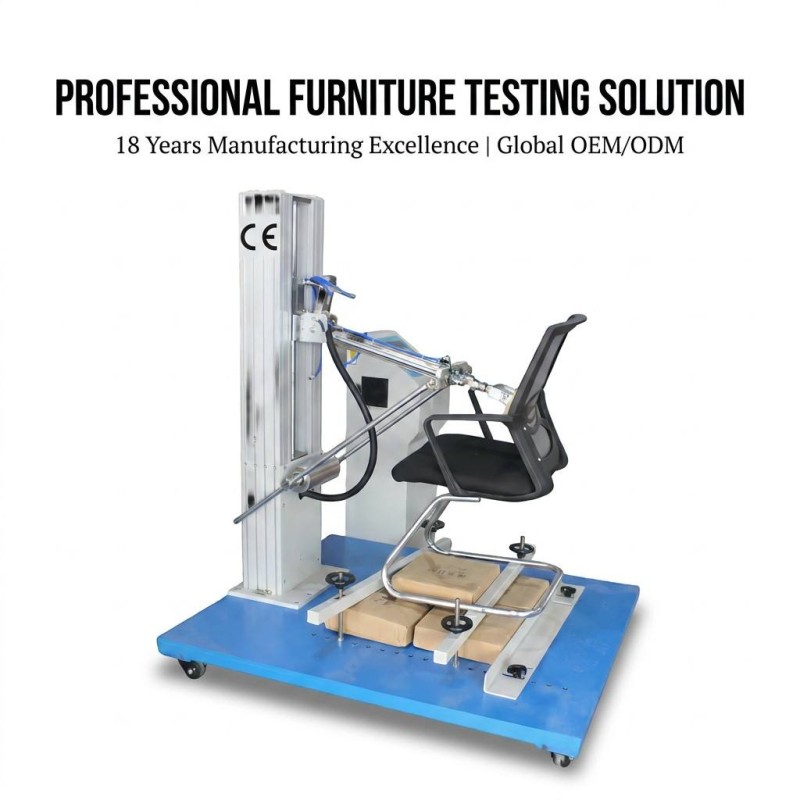 Office Chair Backrest Fatigue Testing Machine BIFMA X5.1 EN 1335 Standard Compliance Cyclic Loading Fatigue Testing Equipment