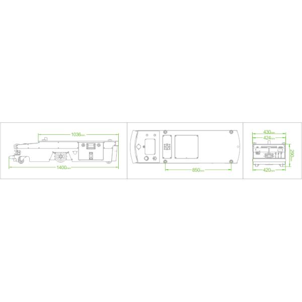 Compact Structure Unidirectional Tunnel AGV Automated Guided Vehicle 1T Capacity