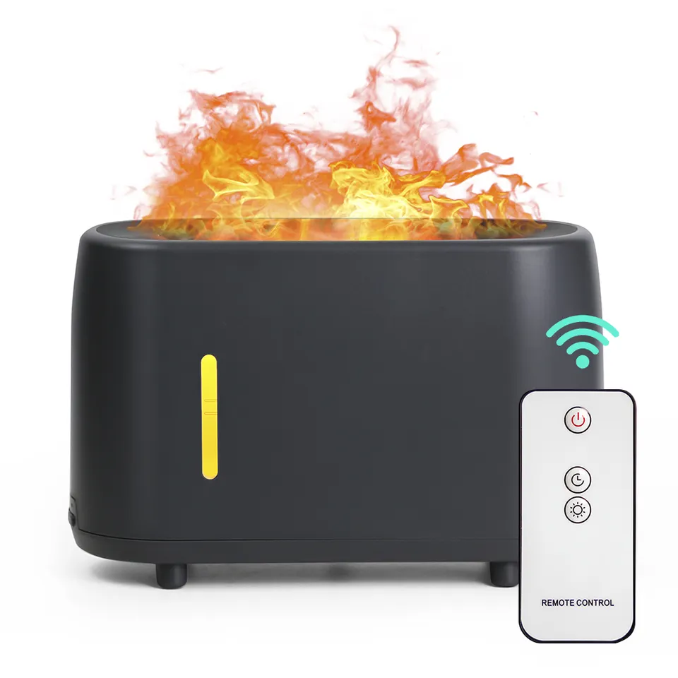 Best Flame Air Mist Humidifier Diffuser 240ml Fire Flame Ultrasonic Aroma Essential Oil Diffuser for Hotels Households Gift