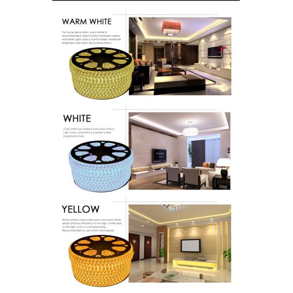 100M Warm White 110/220V High Power SMD5050 Flexible LED strip rope Lights
