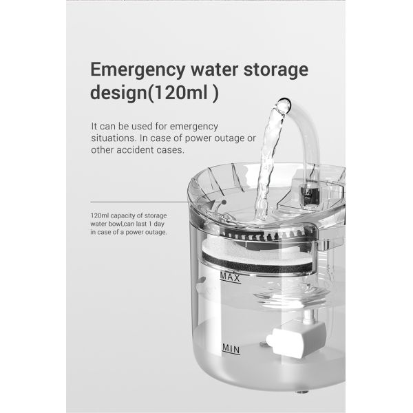 Intelligent Pet Water Dispenser Large Capacity 2L Automatic Smart Cat Water Fountain Feature-Rich Pet Products