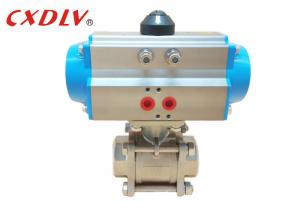 Wholesale 3 Pieces Stainless Steel Pneumatic Actuated Ball Valve Thread Screw Valve Q611F from china suppliers