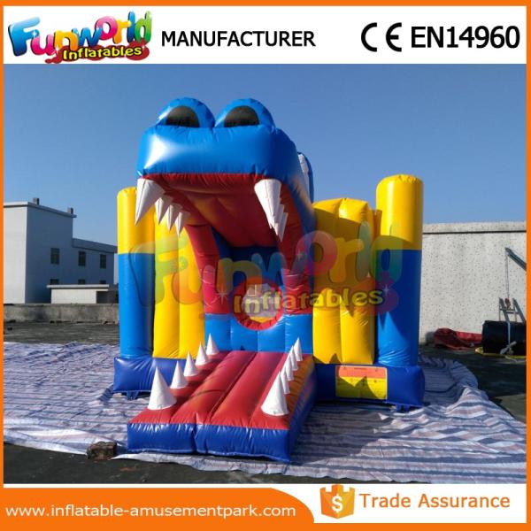 Custom Shark Inflatable Bouncers Inflatable Jumping Castle With 6m x 4m x 3m