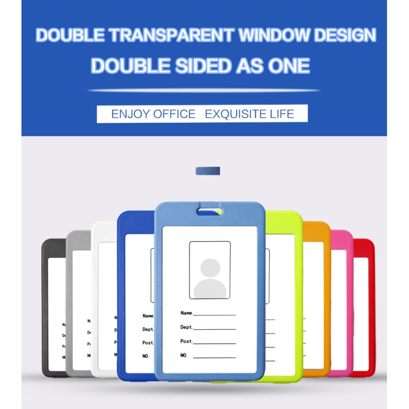 Acrylic Custom Hard Plastic Double-Sided Clear ID Card Holder