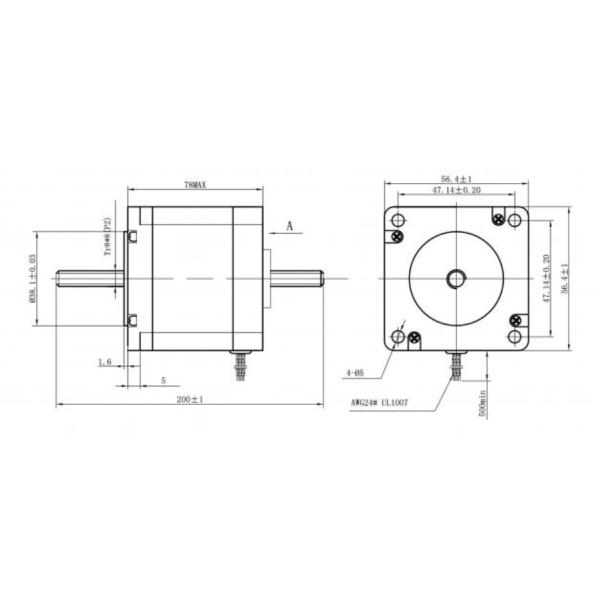 NEMA23 57mm Linear Stepper Motor Lead Screw Motor 1.8° Through Type For Industrial Automation