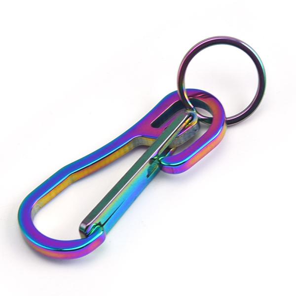 Seahorse stainless steel multi-functional carabine Titanium Hook Multifunction Camping Outdoor High Strength Titanium Carabiner