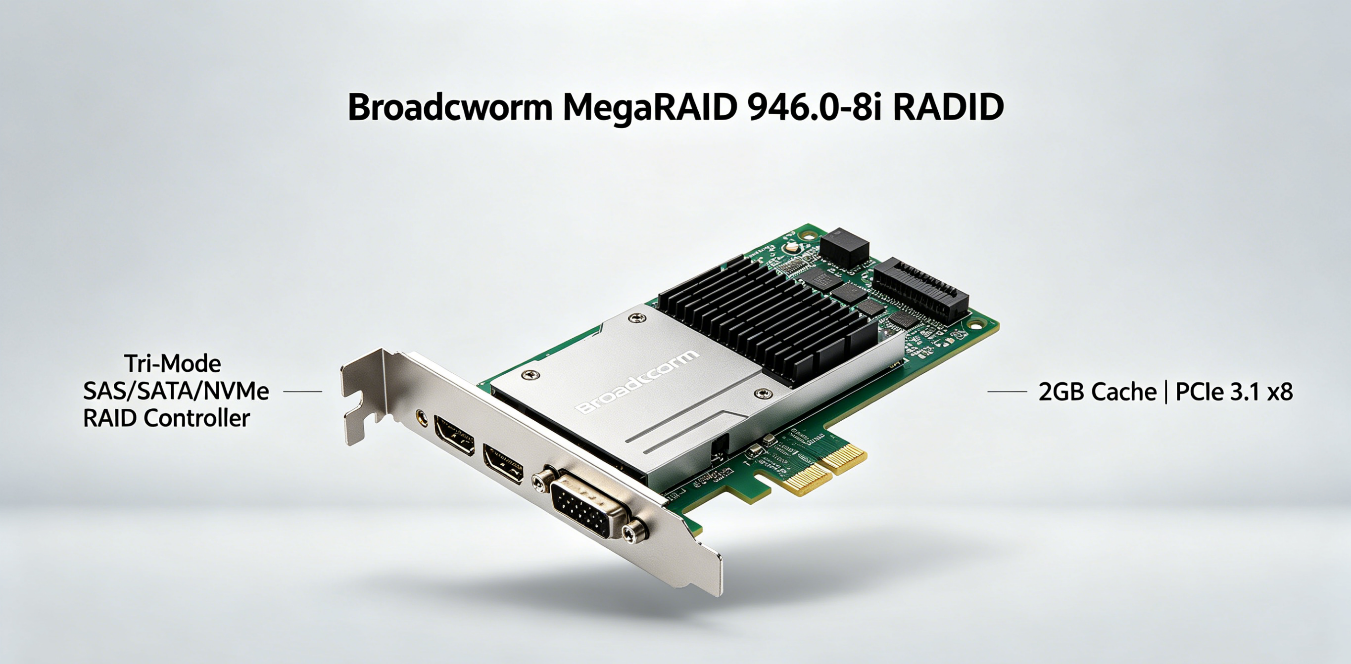 Enterprise Tri-mode Raid Controller Megaraid 9460-8i With 2gb Ddr4 Cache , Pcie 3.1 X8 , Support Sas/sata/nvme